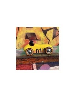 Vilac Voiture en bois Old sport Compet’ jaune - Discount