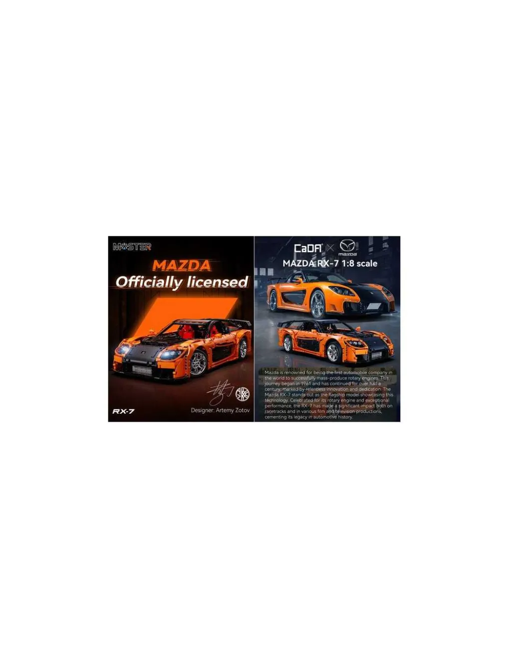 CaDA Bricks Voiture Mazda RX-7 3305 pièces - CaDA Master