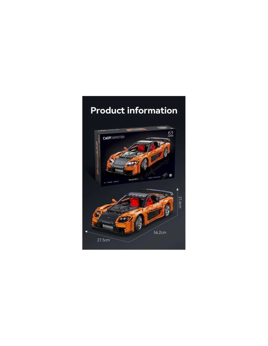CaDA Bricks Voiture Mazda RX-7 3305 pièces - CaDA Master